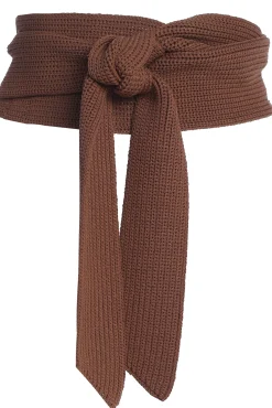 Chocolate Lagos Knit Belt*JLUXLABEL Online