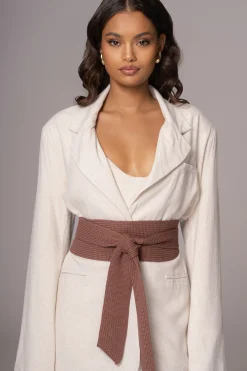 Chocolate Lagos Knit Belt*JLUXLABEL Online