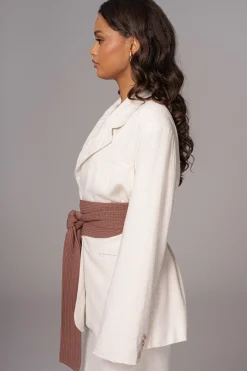 Chocolate Lagos Knit Belt*JLUXLABEL Online