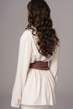 Chocolate Lagos Knit Belt*JLUXLABEL Online