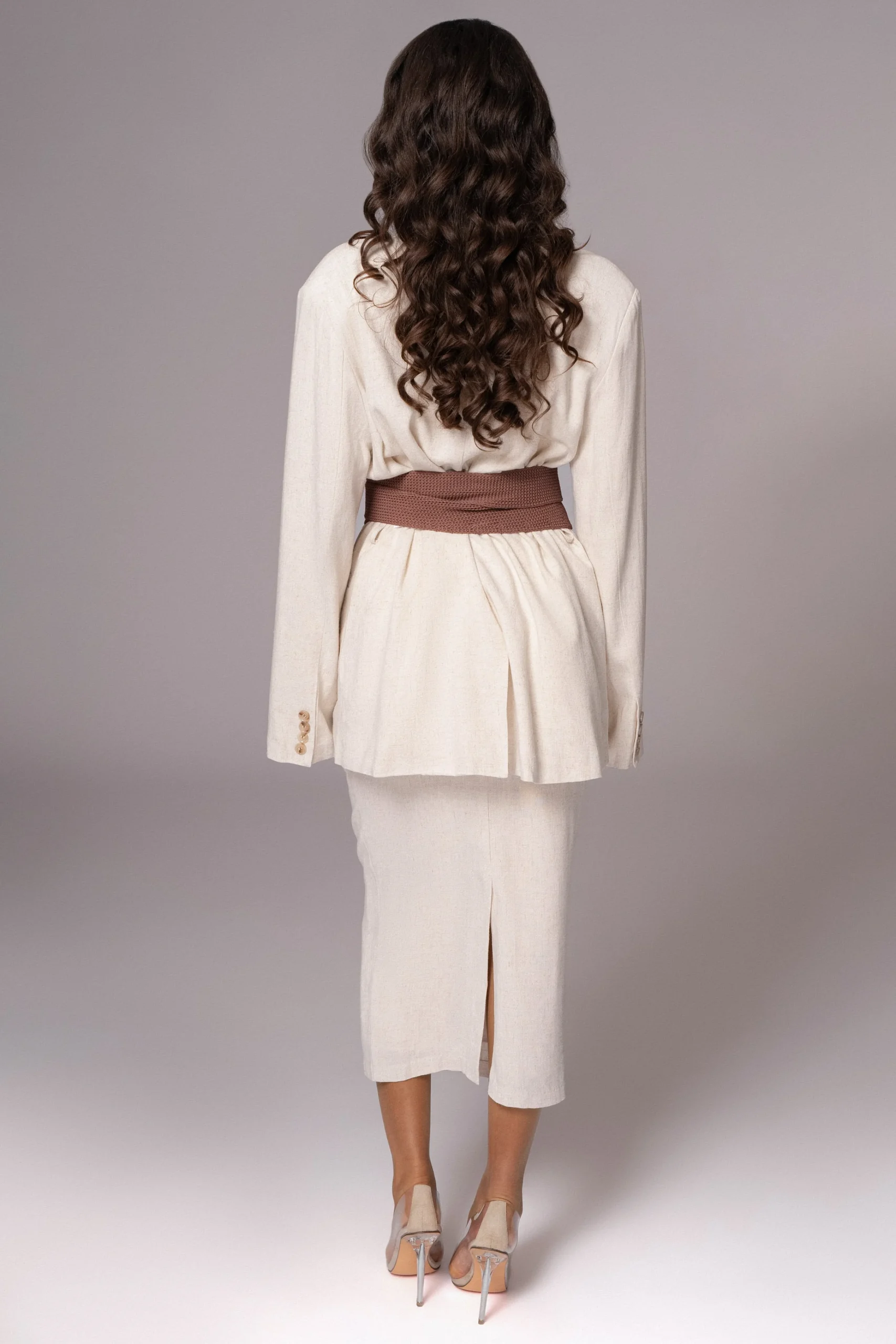 Chocolate Lagos Knit Belt*JLUXLABEL Online