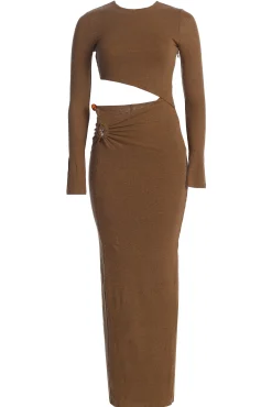 Chocolate Summer Romance Cutout Dress*JLUXLABEL Outlet