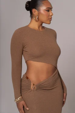 Chocolate Summer Romance Cutout Dress*JLUXLABEL Outlet