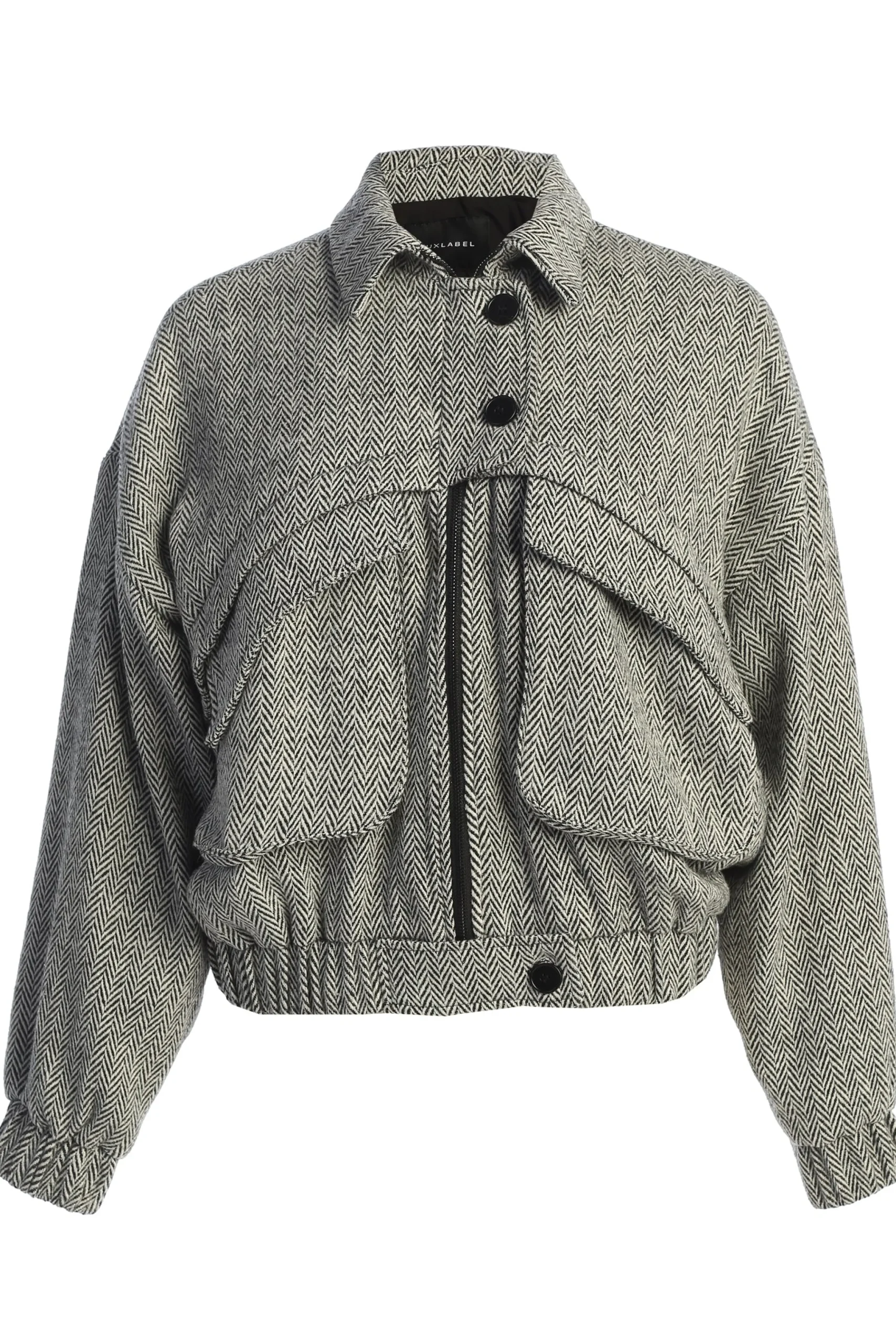 Classic Herringbone Bomber Jacket*JLUXLABEL Best