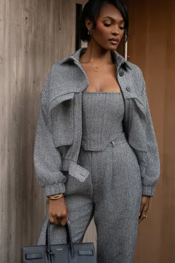 Classic Herringbone Corset Top*JLUXLABEL Best