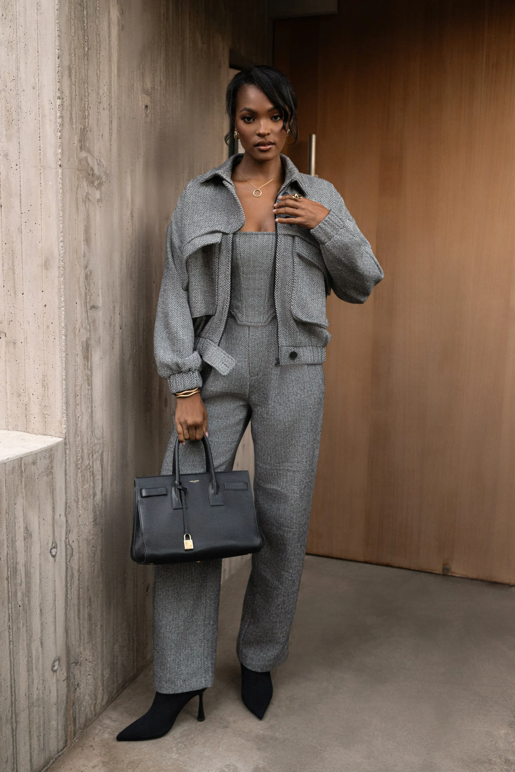 Classic Herringbone Trousers*JLUXLABEL Sale