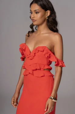 Coral Brighter Days Linen Maxi Dress*JLUXLABEL Discount