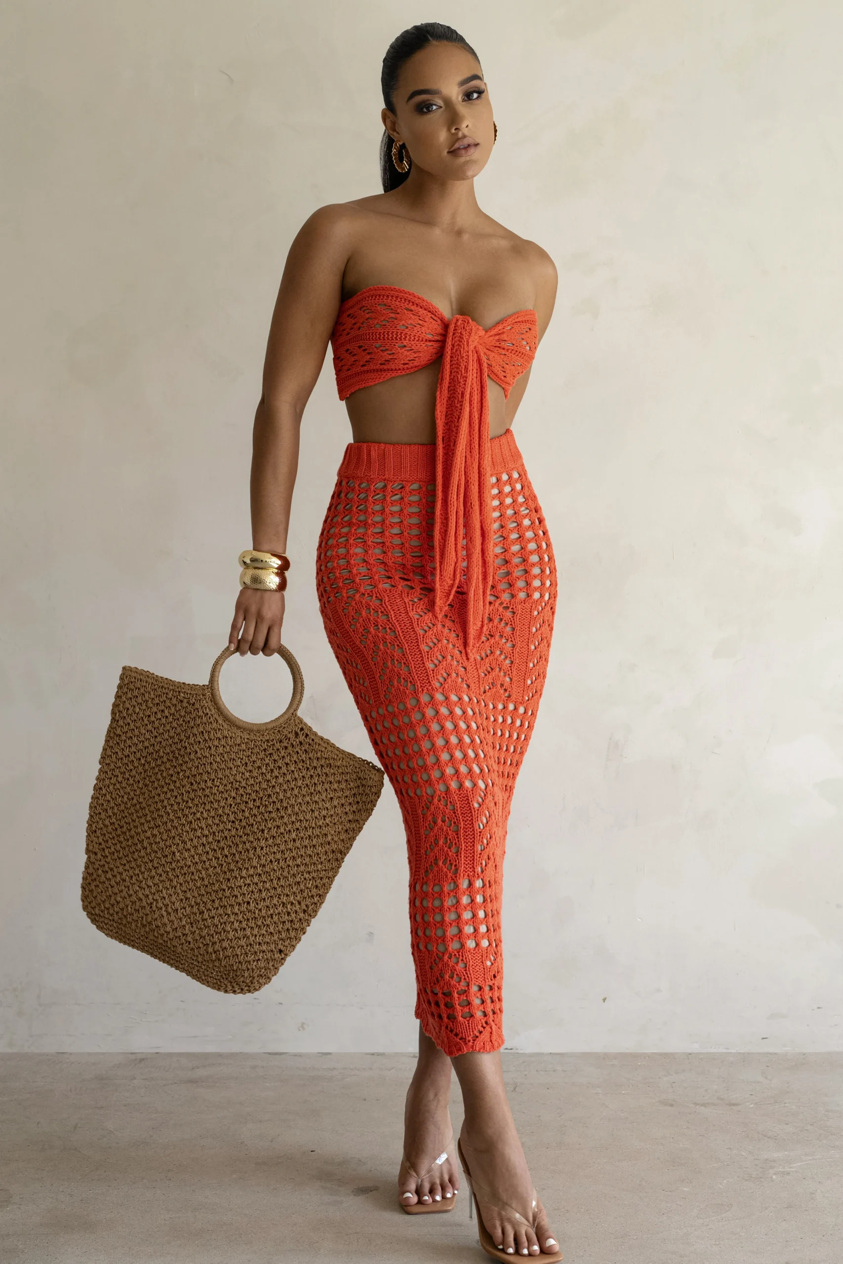 Coral Caribbean Skies Skirt Set*JLUXLABEL New