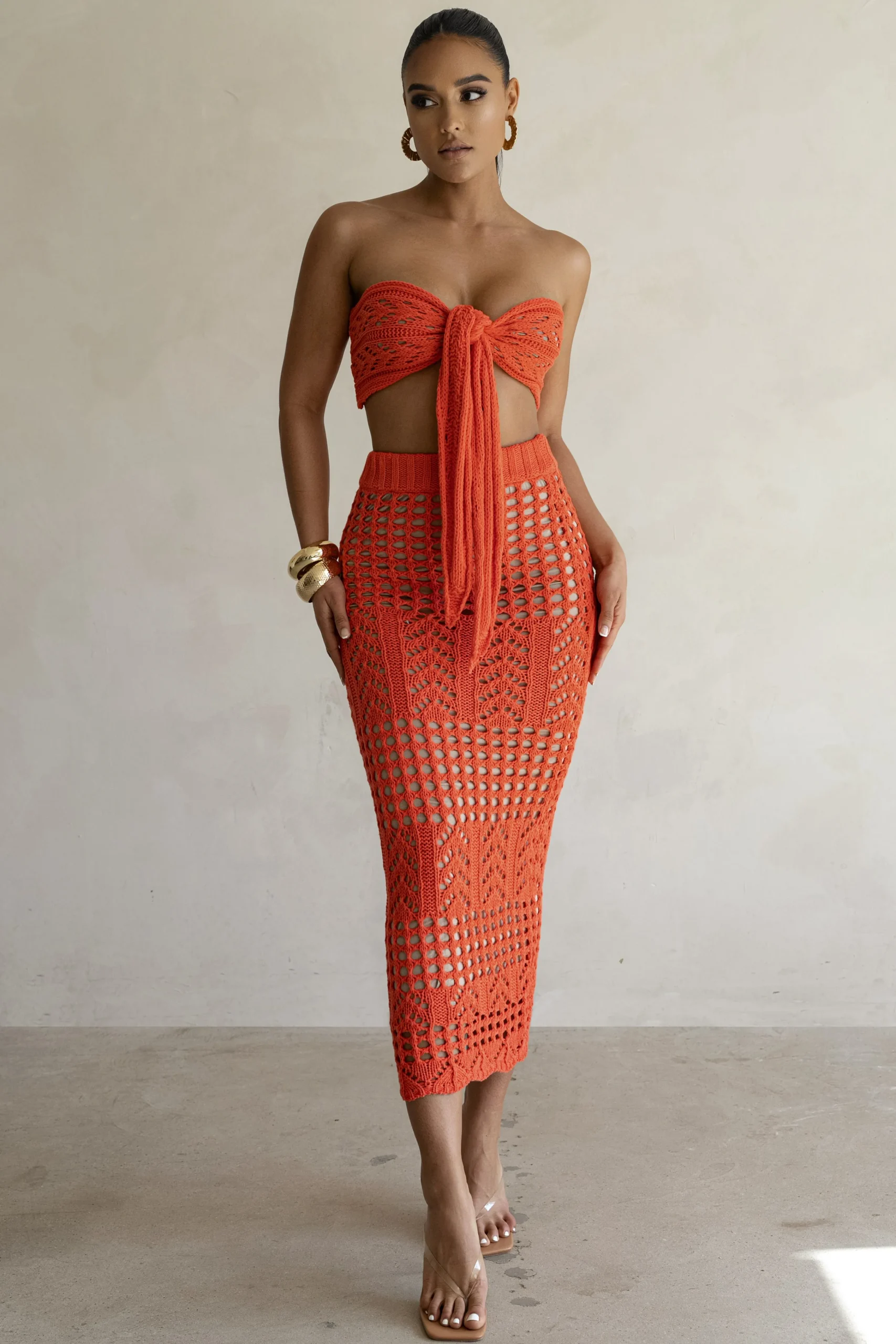 Coral Caribbean Skies Skirt Set*JLUXLABEL New