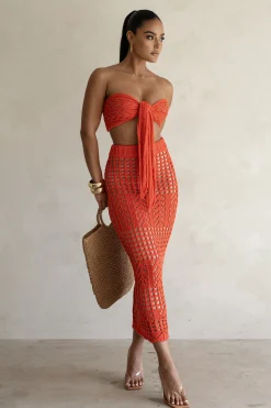 Coral Caribbean Skies Skirt Set*JLUXLABEL New