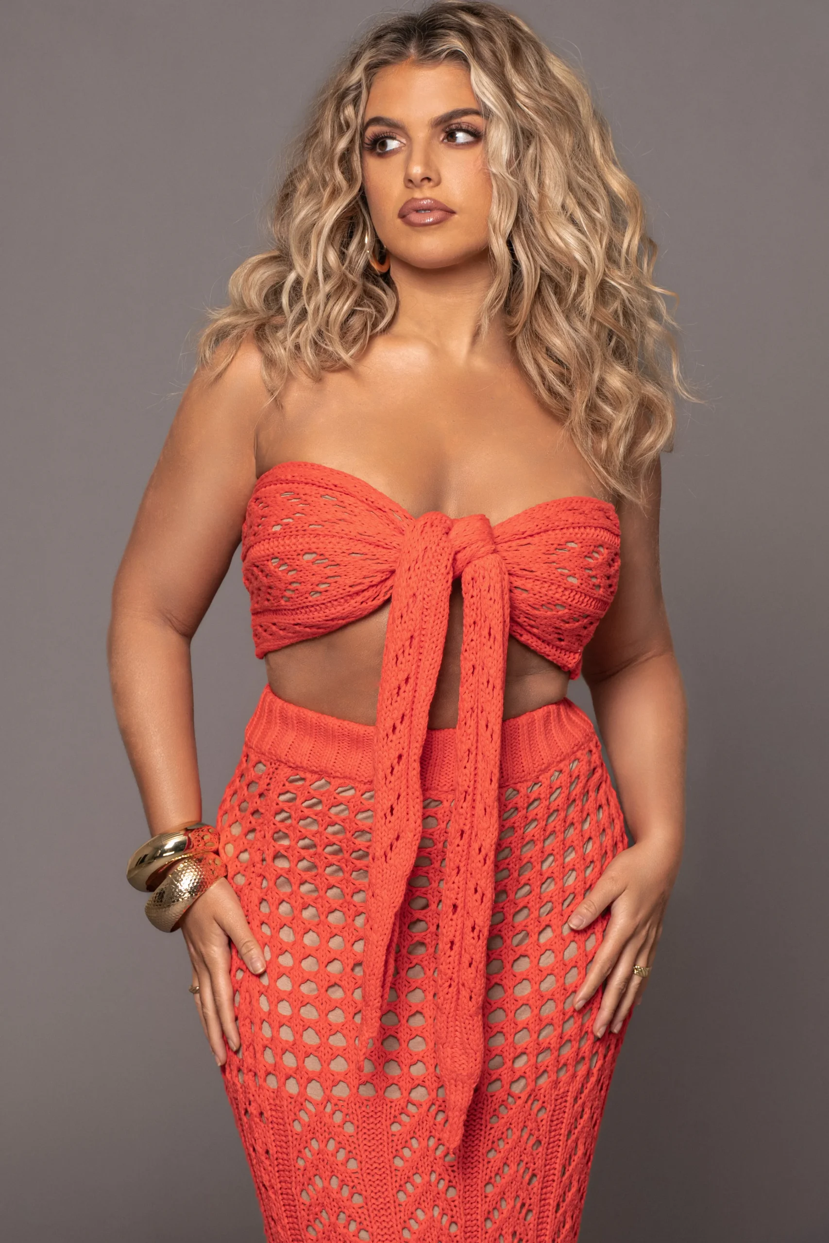 Coral Caribbean Skies Skirt Set*JLUXLABEL New