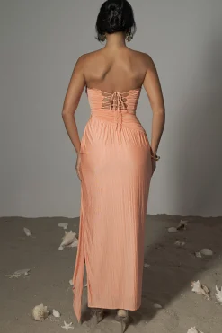 Coral Celestial Drape Maxi Dress*JLUXLABEL Outlet