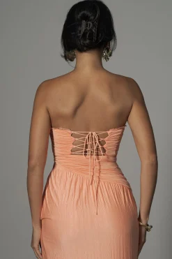 Coral Celestial Drape Maxi Dress*JLUXLABEL Outlet