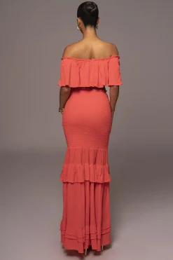 Coral Sienna Ruffled Skirt Set*JLUXLABEL Hot