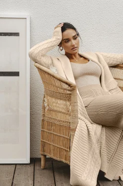 Cream Evana Cable Knit Cardigan*JLUXLABEL Hot