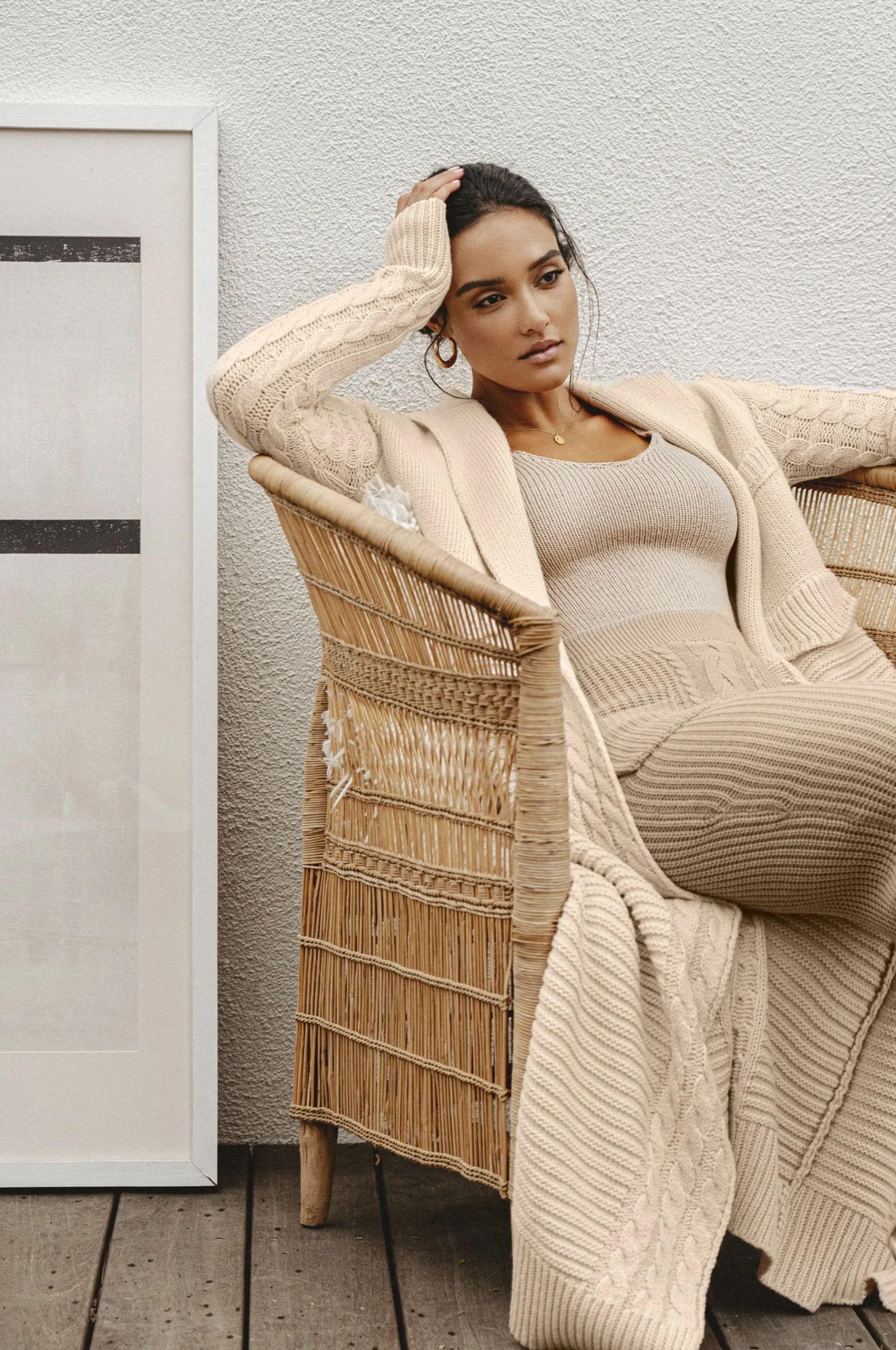 Cream Evana Cable Knit Cardigan*JLUXLABEL Hot