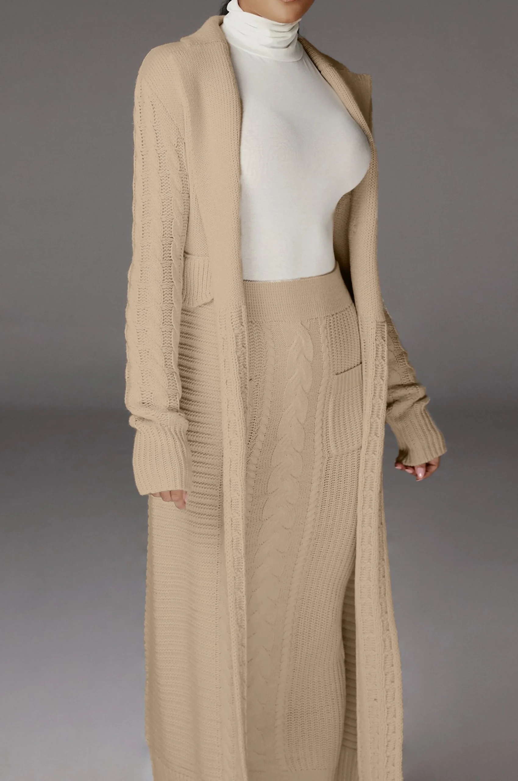 Cream Evana Cable Knit Cardigan*JLUXLABEL Hot