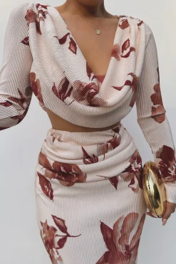 Cream Floral Haidyn Skirt Set*JLUXLABEL Hot