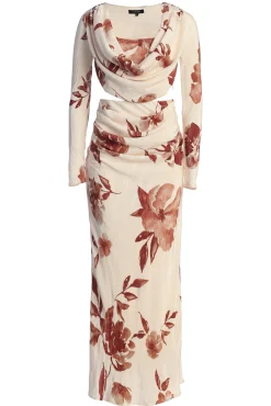 Cream Floral Haidyn Skirt Set*JLUXLABEL Hot