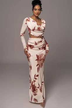 Cream Floral Haidyn Skirt Set*JLUXLABEL Hot