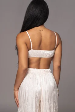 Cream Lets Get Away Satin Pant Set*JLUXLABEL Best