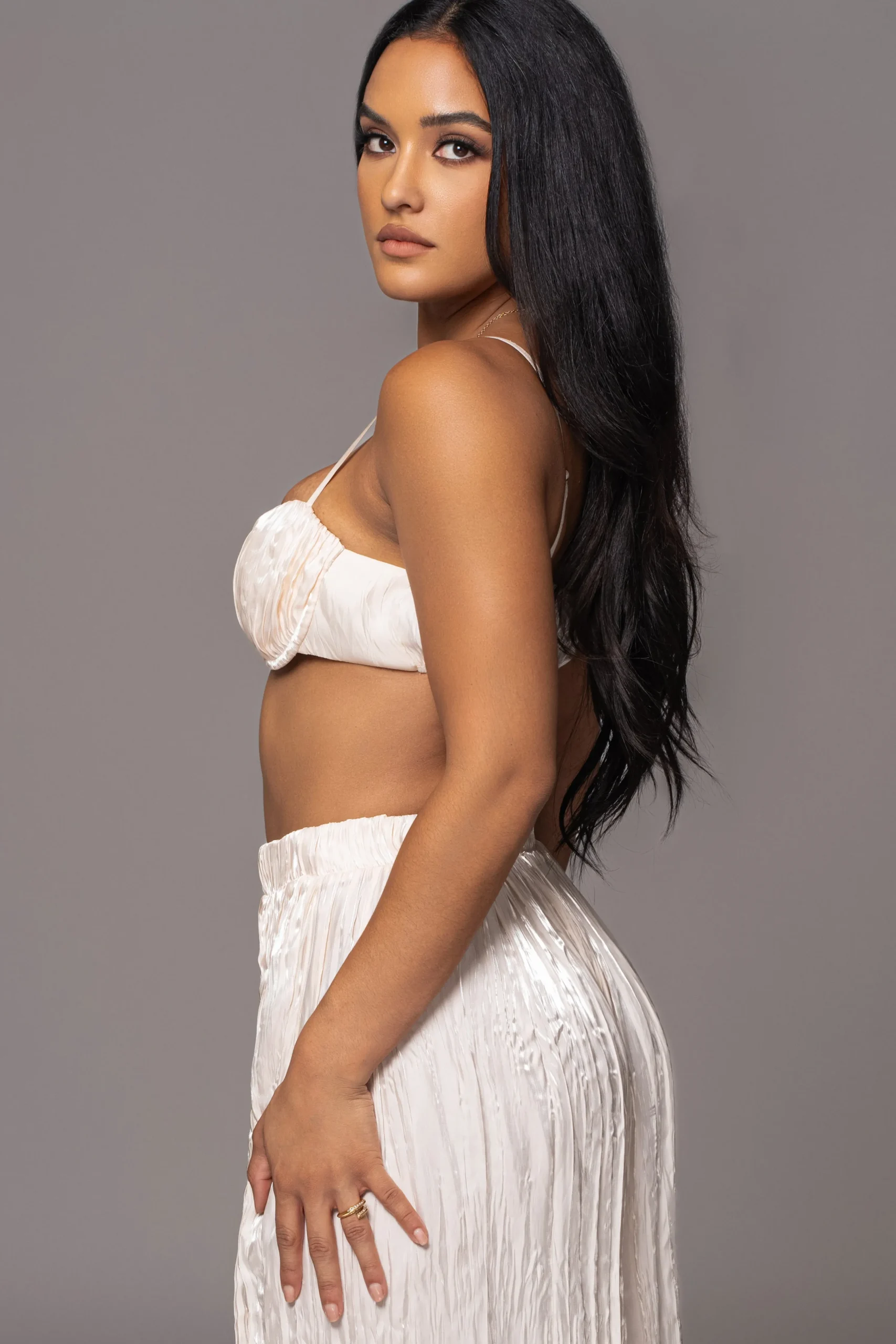 Cream Lets Get Away Satin Pant Set*JLUXLABEL Best