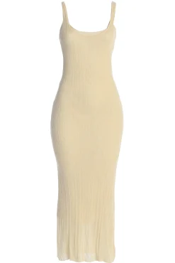 Cream Luna Sheer Maxi Dress*JLUXLABEL Online