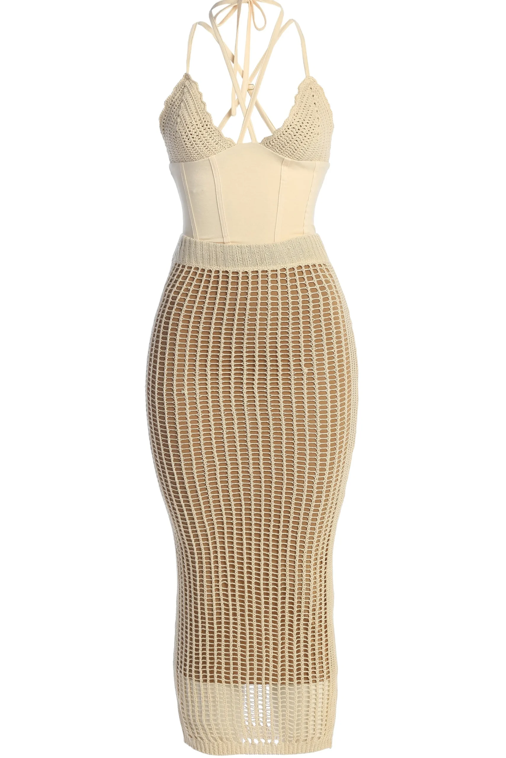 Cream Summer Bliss Crochet Set*JLUXLABEL Sale