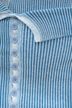 Denim/White Over The Top Skirt*JLUXLABEL Online