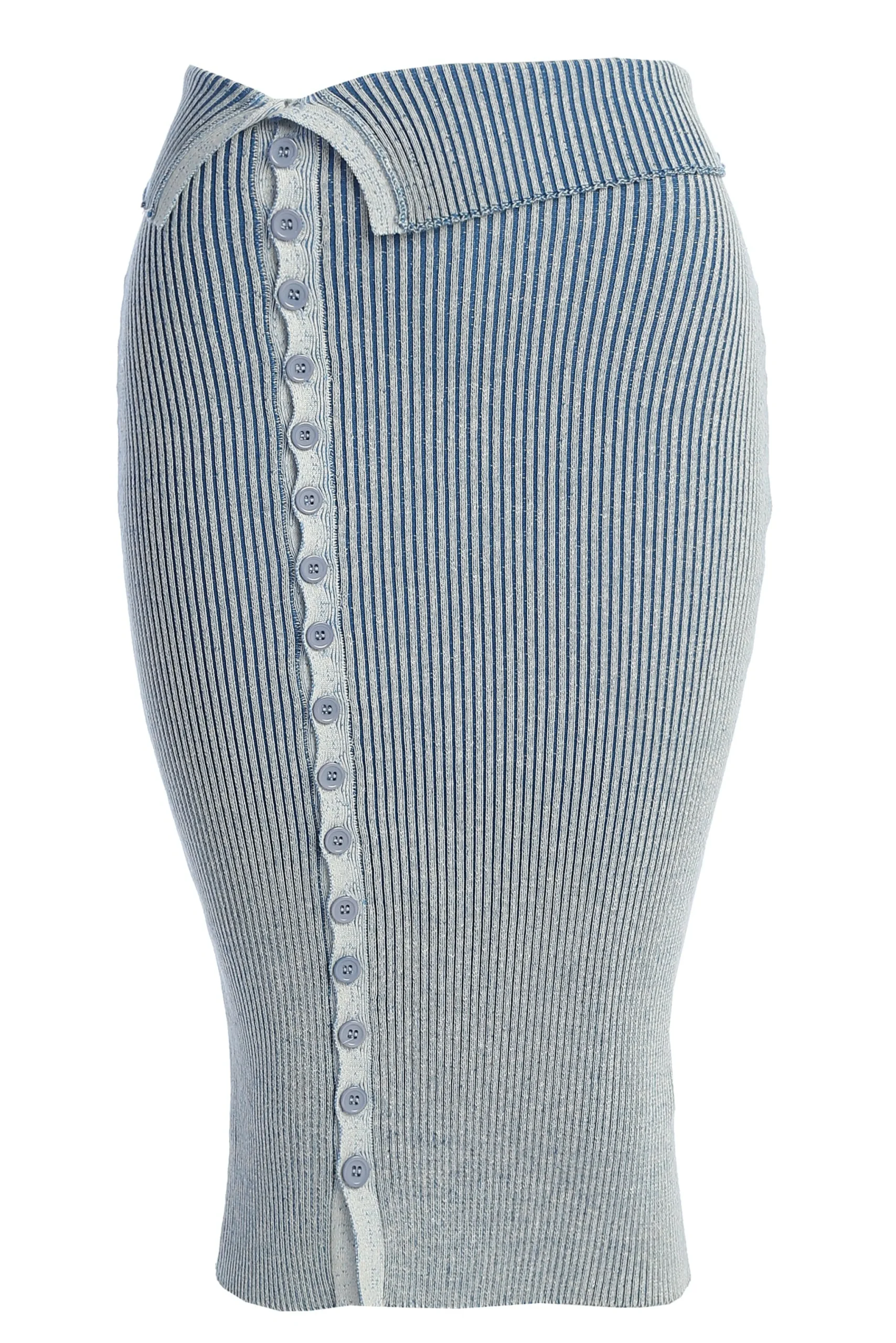 Denim/White Over The Top Skirt*JLUXLABEL Online