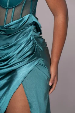 Emerald Green Anastacia Drape Maxi Dress*JLUXLABEL Hot
