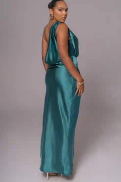 Emerald Green Anastacia Drape Maxi Dress*JLUXLABEL Hot