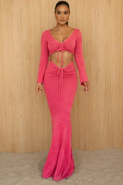 Fushia Resort Two-Piece Skirt Set*JLUXLABEL Discount