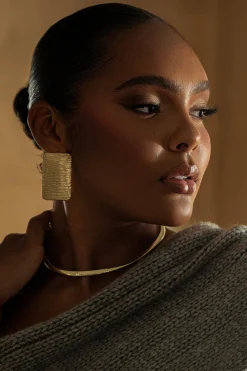 Gold Arin Rectangle Drop Earrings*JLUXLABEL Best