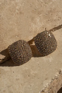 Gold Dazzler Crystal Paved Earrings*JLUXLABEL Sale