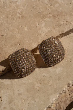 Gold Dazzler Crystal Paved Earrings*JLUXLABEL Sale