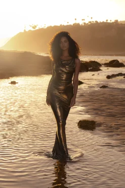 Gold First Dance Metallic Skirt Set*JLUXLABEL Clearance