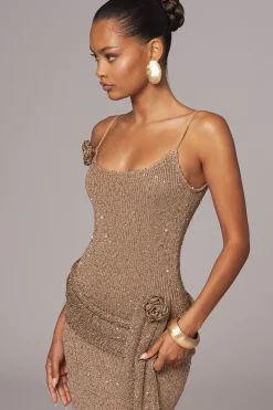 Gold Golden Dusk Sequin Dress*JLUXLABEL Fashion