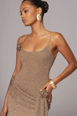 Gold Golden Dusk Sequin Dress*JLUXLABEL Fashion
