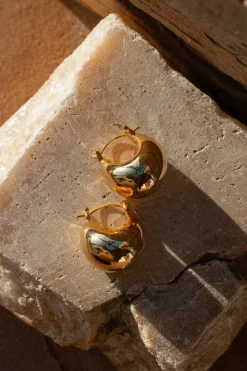 Gold Huggie Hoop Earrings*JLUXLABEL Sale