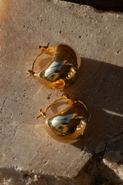 Gold Huggie Hoop Earrings*JLUXLABEL Sale