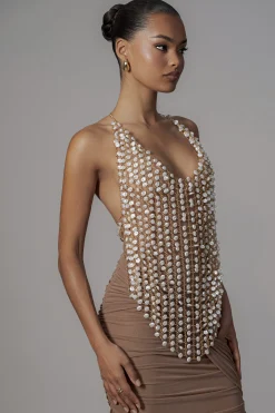 Gold Into The Sea Pearl Top*JLUXLABEL New