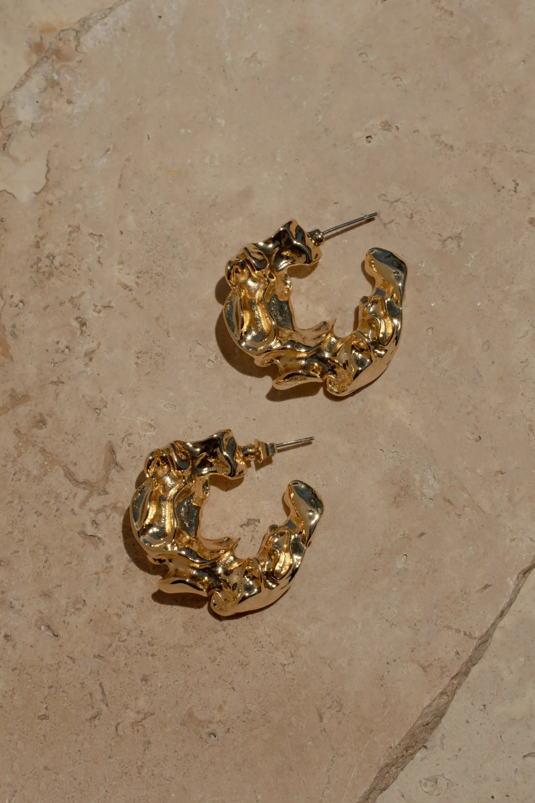 Gold Luminous Open Hoop Earrings*JLUXLABEL Online