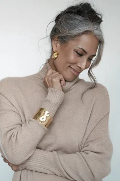 Gold Luminous Open Hoop Earrings*JLUXLABEL Online