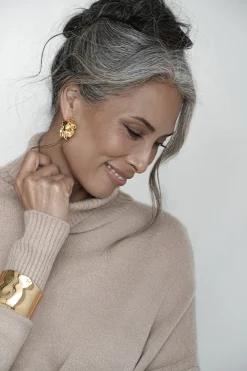 Gold Luminous Open Hoop Earrings*JLUXLABEL Online