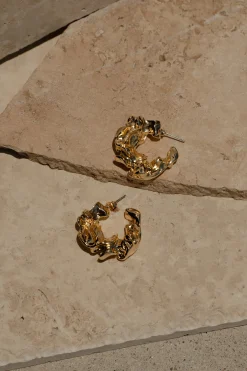 Gold Luminous Open Hoop Earrings*JLUXLABEL Online