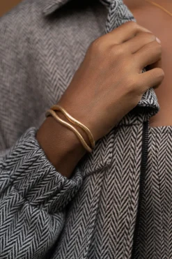 Gold Matte Cuff Bracelet*JLUXLABEL Discount