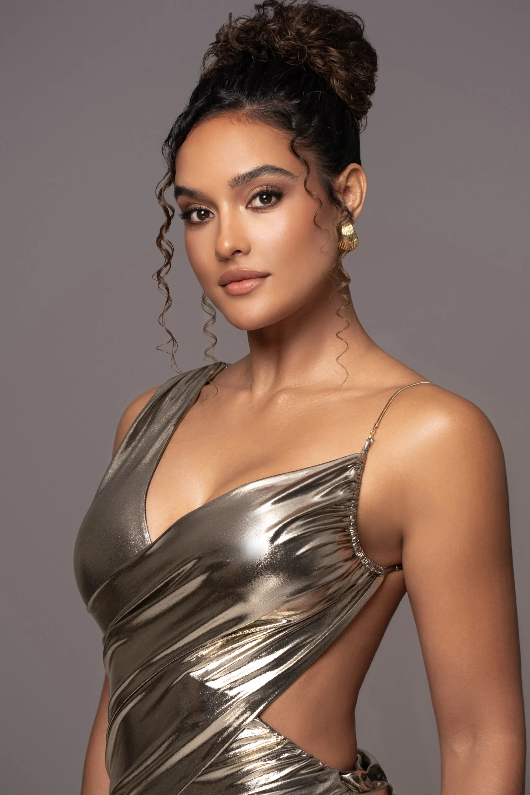 Gold Metallic Belle Maxi Dress*JLUXLABEL New