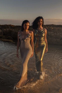 Gold Midnight Sparkle Maxi Dress*JLUXLABEL Hot