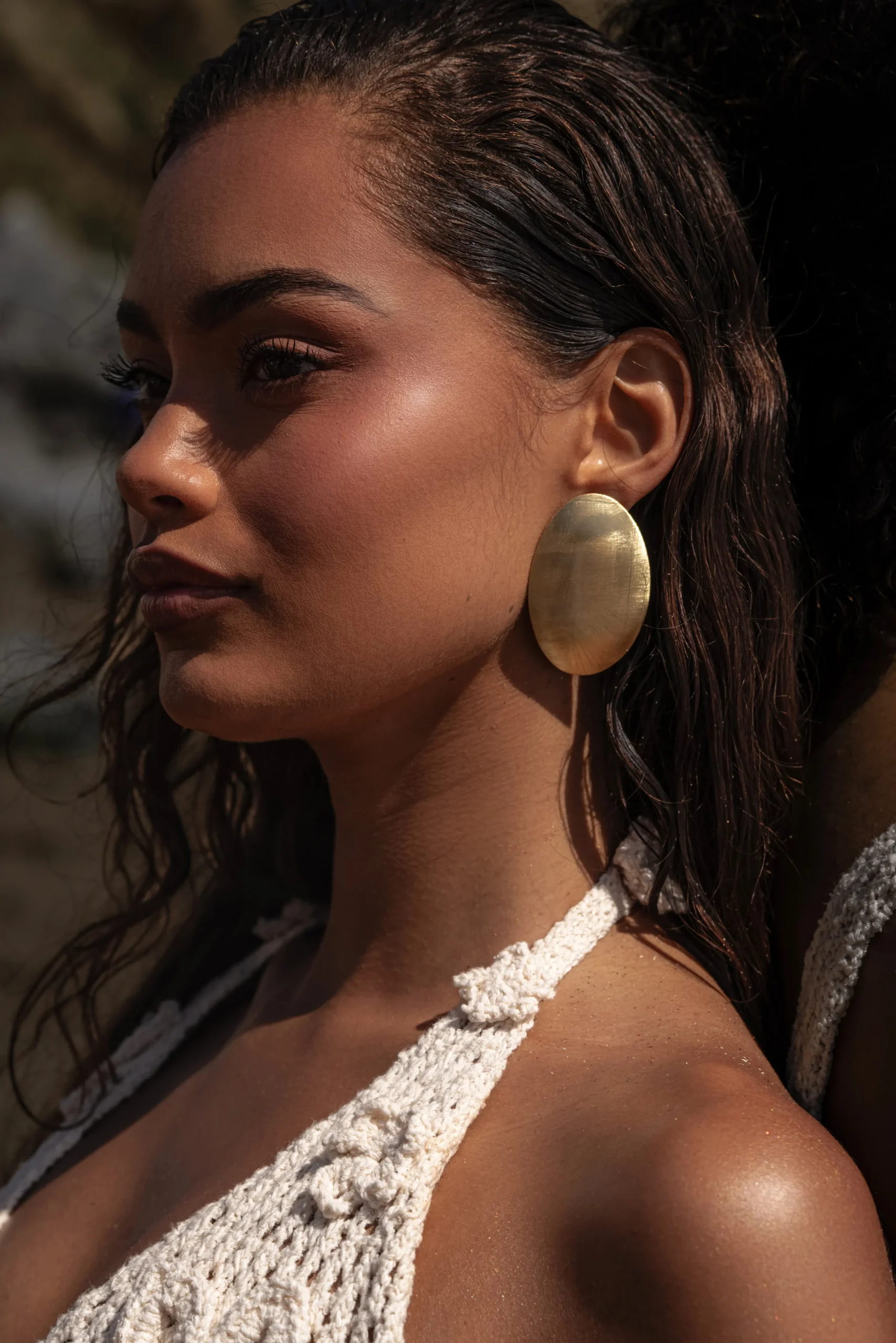 Gold Natura Earrings*JLUXLABEL Clearance